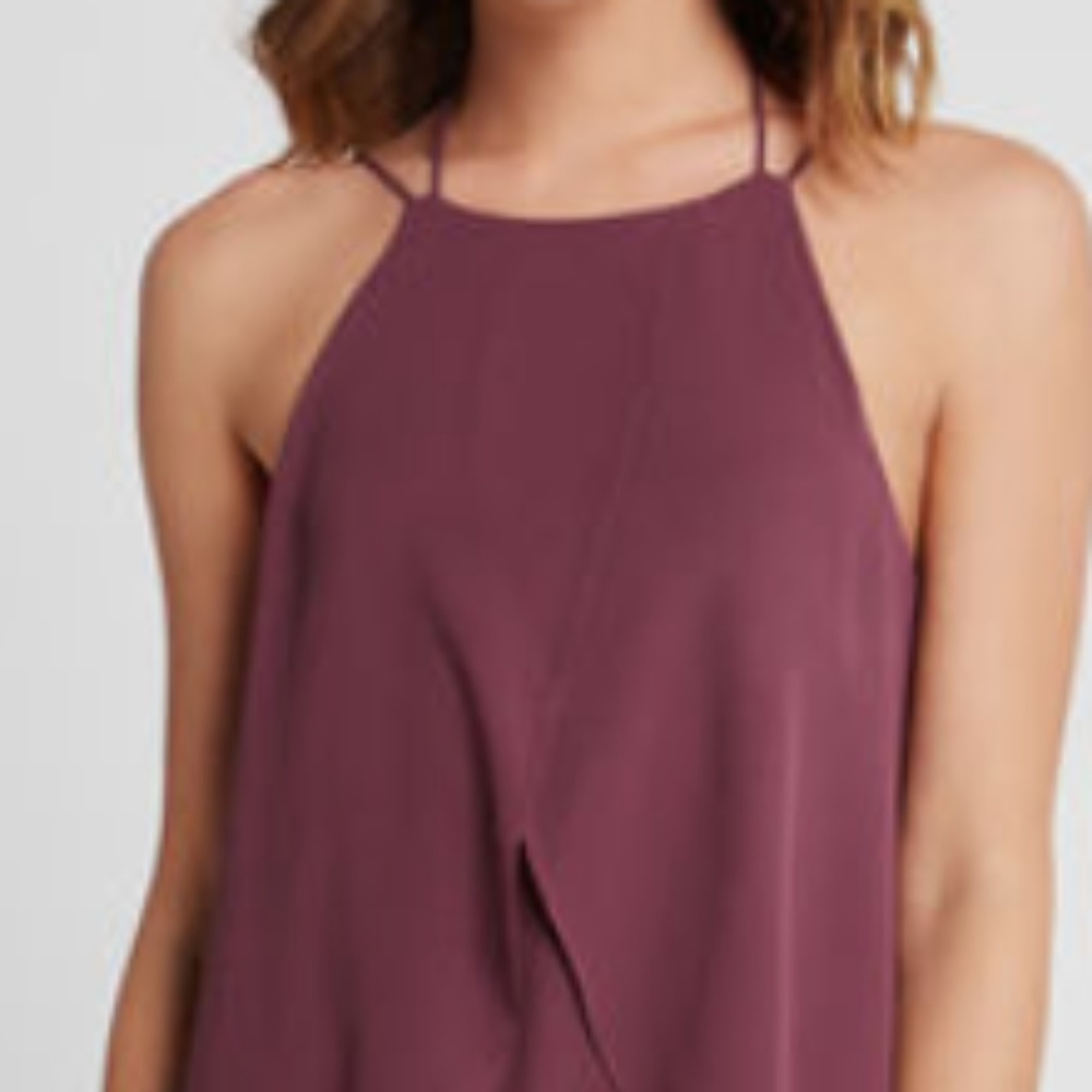 BCBG dusty rose flutter dress